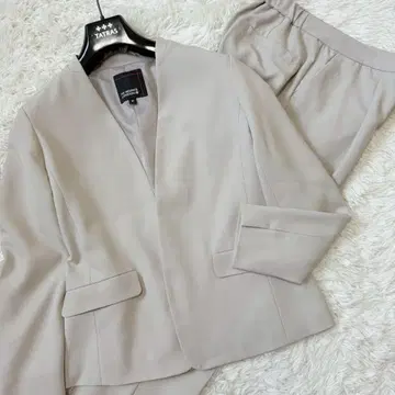 미사용급 HKWORKS LONDON 수트 셋업 노카라 워셔블
