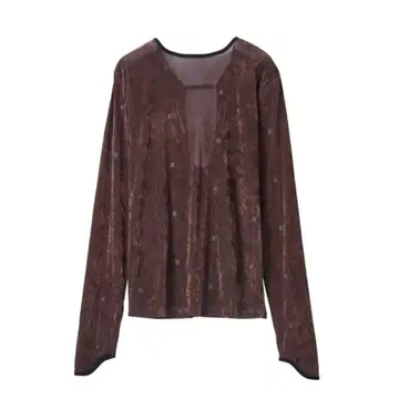 2way sheer velours tops