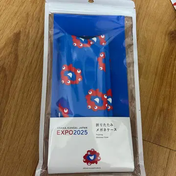 미사용 새상품 오사카 만박 미야쿠미야쿠 접이식 안경 케이스 블루