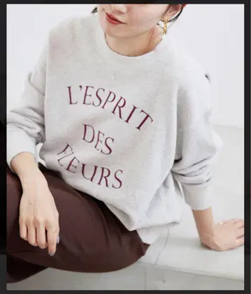 IENA 플뢰르 프린트 맨투맨 그레이 이에나