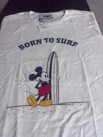 새상품 RHC 론 헤르만 취급 서프 미키 T셔츠 BORN TO SURF