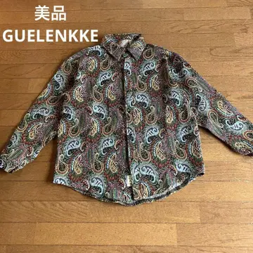 새상품급 GUELENKKE 페이즐리 무늬 자카드 개성있는 셔츠