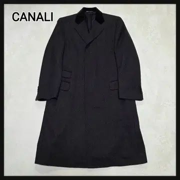 [새상품급] CANALI 롱 코트 체스터 코트 히든 버튼 퓨어 울