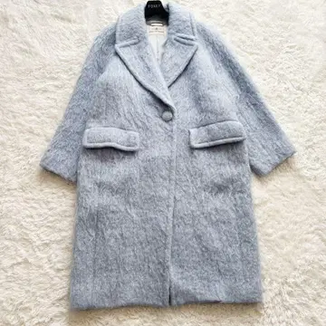 그레이스 콘티넨탈 샤기 롱 코트 체스터 코트 울 모헤어