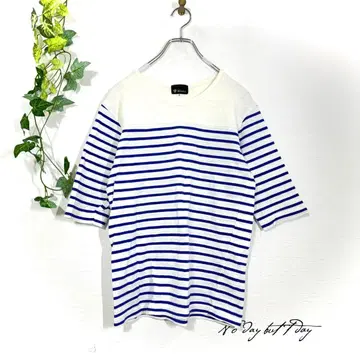 THE SHOP TK MIXPICE 바스크 셔츠(M) 보더 무늬 코튼