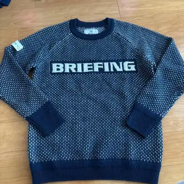 BRIEFING 로고 스웨터 S 네이비