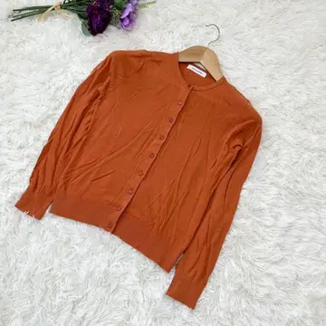 CLEAR IMPRESSION 가디건 테라코타 심플 깔끔