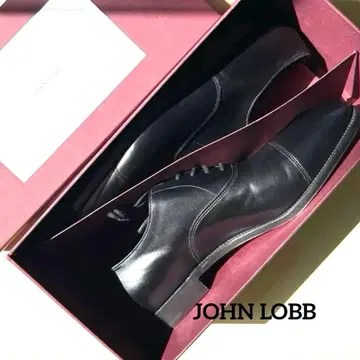 JOHN LOBB 존 롭 스트레이트 팁 사이즈 9E 블랙 가죽 신발