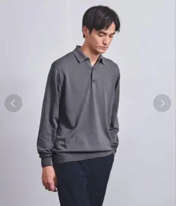 UNITED ARROWS 니트 피케 셔츠 UA COZY - 워셔블 -