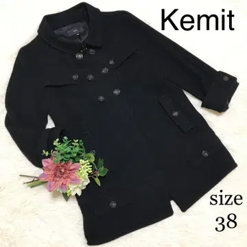 새상품급 Kemit 케미트 피코트 캐시미어 혼방 일본제