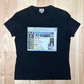 ICEBERG JEANS 웹페이지풍 T셔츠 L 블랙