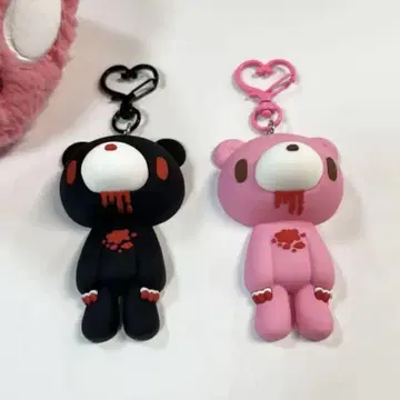 그루미 키링 블랙 핑크 스트랩 Gloomy Bear
