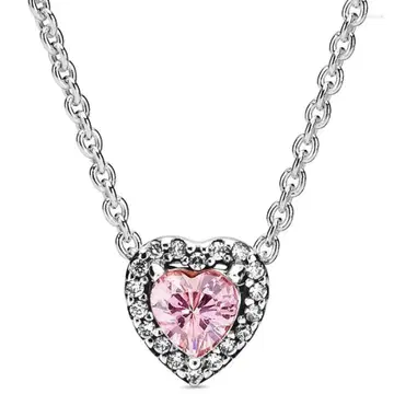 Pandora Pink Elevated Heart Necklace