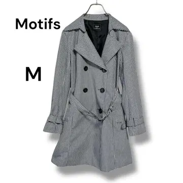 [새상품급] Motifs 하운드투스 패턴 트렌치코트 M 스타일리시