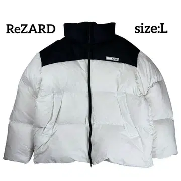 ReZARD 리자드 히카루 다운 자켓 상태 좋음 사이즈 L 화이트 블랙
