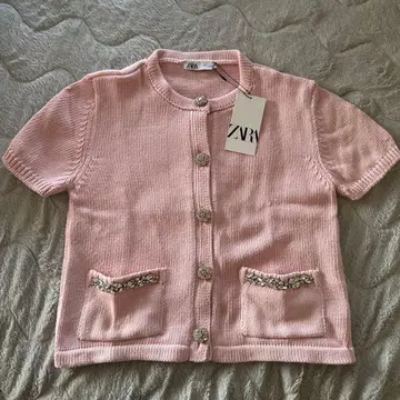 ZARA 반팔 니트 가디건