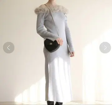푹신푹신한 니트가 능숙하게 귀여워. 니트 세트 원피스 그레이