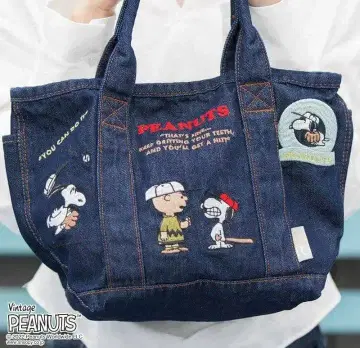 ROOTOTE 루트토트 PEANUTS 스누피 SNOOPY 데님 백