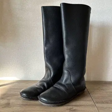 koos 블랙 가죽 롱 부츠 38