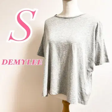 DEMYLEE 데 그레이 반팔 티셔츠 S 캐주얼 심플 면