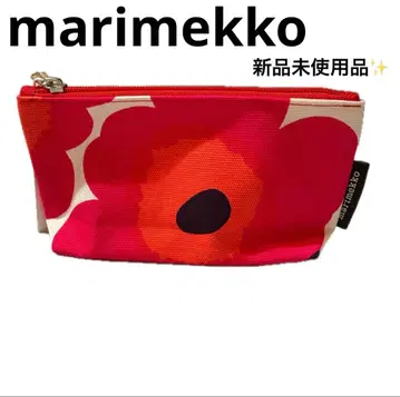 [ 미사용 새상품 ] marimekko 파우치 꽃 레드