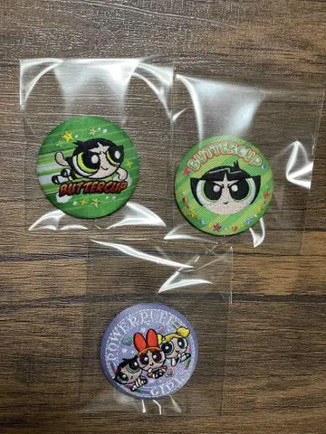 파워퍼프걸 파워퍼프 자수 캔뱃지 3개 세트