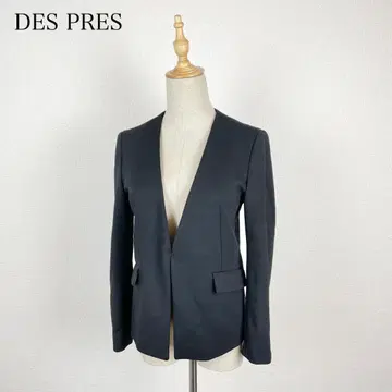/ 새상품급 DES PRES 노카라 자켓 후크 버튼