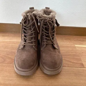 브라운 퍼 숏부츠