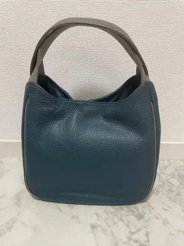 이탈리아 가죽 콤비 컬러 핸드백 그린