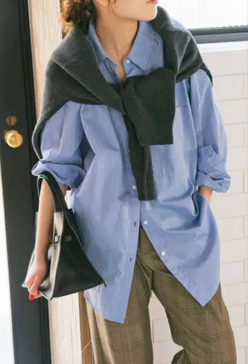 Spick & Span 50 코튼 오버 사이즈 셔츠