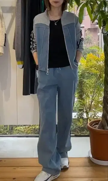 사이드 라인 데님 셋업 M
