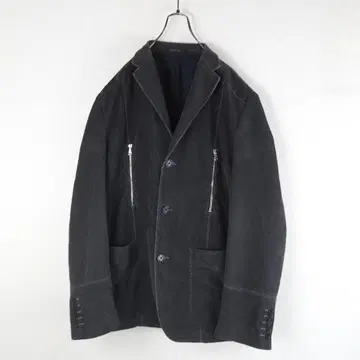 G9807*Vintage 코듀로이 테일러드 자켓 차콜 그레이
