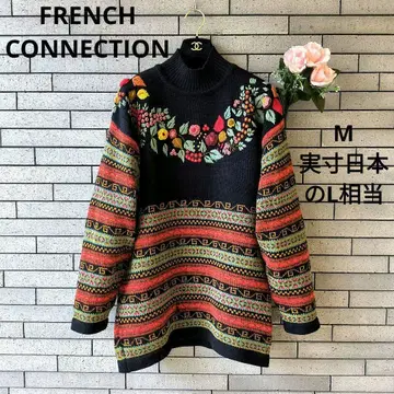 [ 프렌치 커넥션 ] 새상품급 하이넥 스웨터 멀티 컬러 M