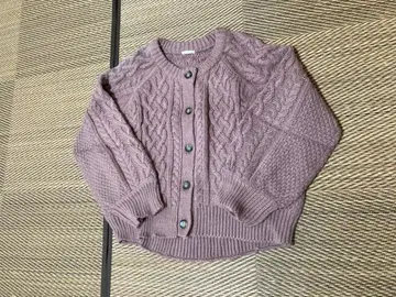 GU 케이블 코쿤 가디건 핑크 XXL