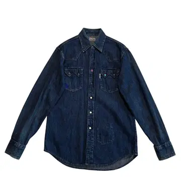 BLUE BLUE 데님 웨스턴 셔츠 1 터콰이즈 스톤