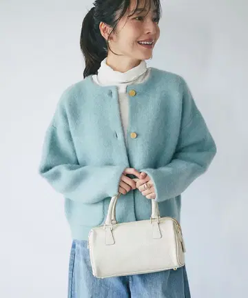라 부티크 봉봉 퍼 얀 접결 가디건 택 포함 새상품