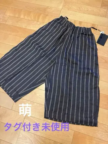 미사용 새상품 린넨 와이드 팬츠 모유루 모에 즈 팬츠