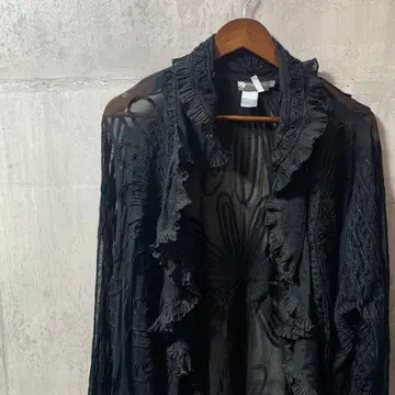 I326 블라우스 90s 00s 빈티지 Y2K 시스루 겉옷 가을