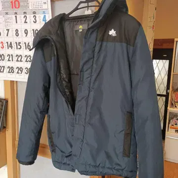 LOGOS 후드 부착 네이비 다운 자켓 160
