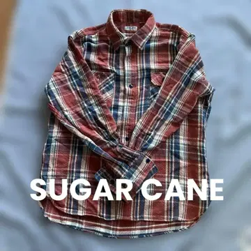 SUGAR CANE 체크 무늬 플란넬 셔츠 L 사이즈
