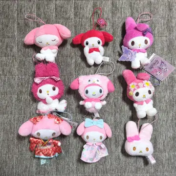 마이멜로디 마스코트 스트랩 볼체인 9개 세트
