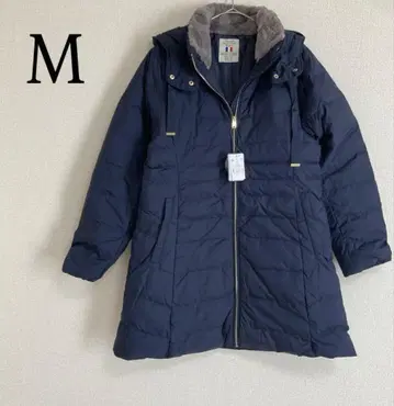 다운 코트 롱다운 M 프렌치 덕 발수 네이비 다운 자켓