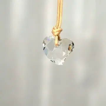 Swarovski 하트형 크리스탈 펜던트 인증서 포함