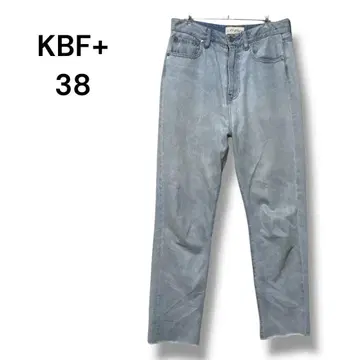 KBF 플러스 어반 리서치 데님 하이웨스트 슬림 38 스카이블루