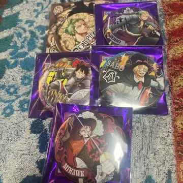 원피스 조로 루피 사보 미호크 캔뱃지 세트