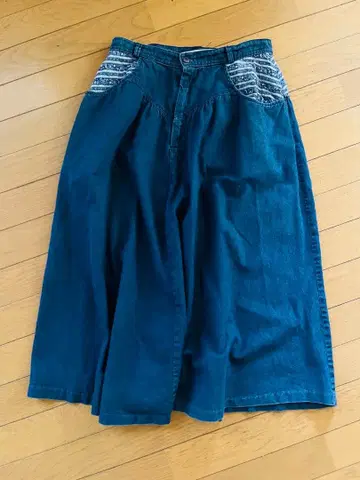 US 빈티지 패치워크 데님 스커트