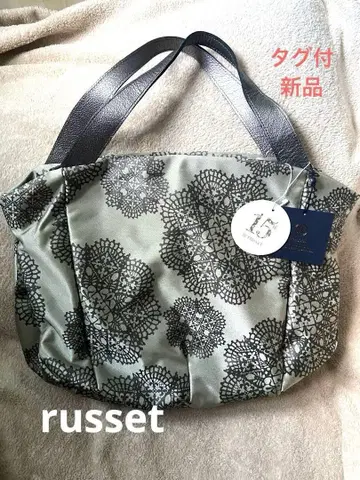 택 포함 새상품 러셋 15주년 한정판 토트백 베이지 russet 레이스