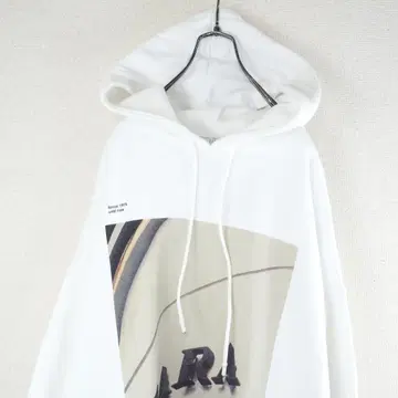 H176*ZARA 자라 로고 맨투맨 후드티 후디 흰색 화이트 M