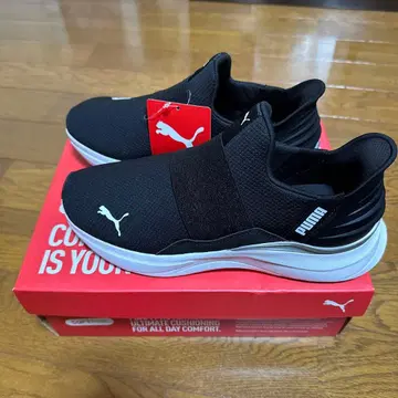 PUMA SOFTRIDE 블랙 슬립온