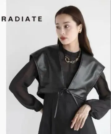 RADIATE 프론트 리본 가죽 숏 베스트